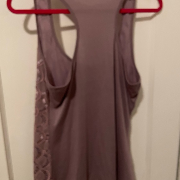 Charlotte Russe ,L rose pink sequenced B racer back tank top - Picture 2 of 2